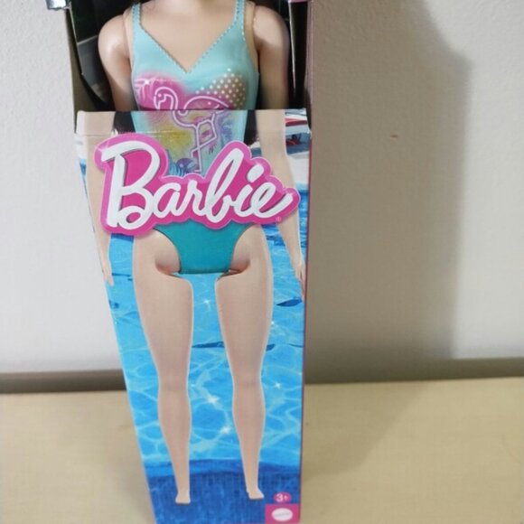 NWT brunette Barbie in swim suit - Picture 2 of 4